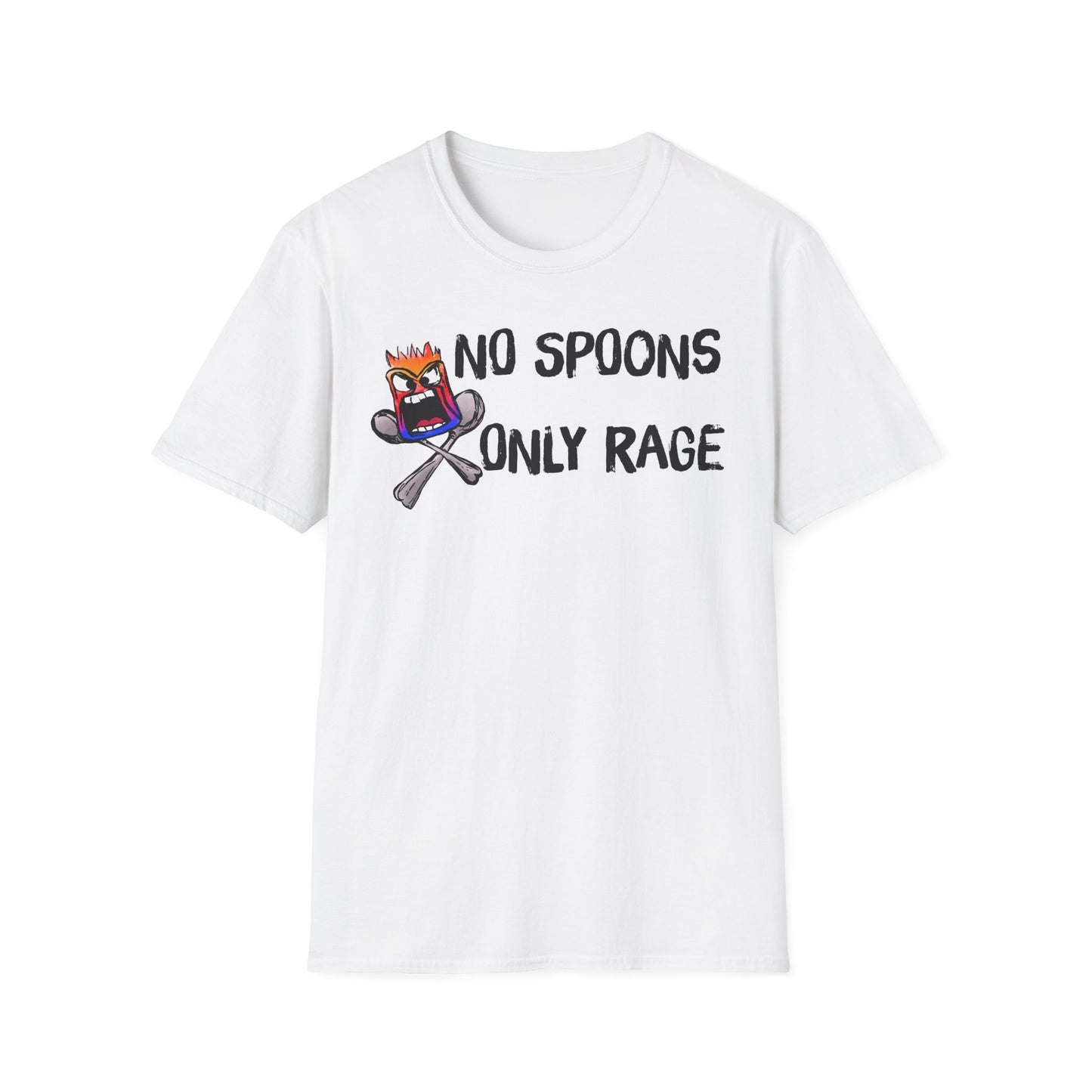 No Spoons Only Rage T-Shirt — Funny Rage Graphic Tee