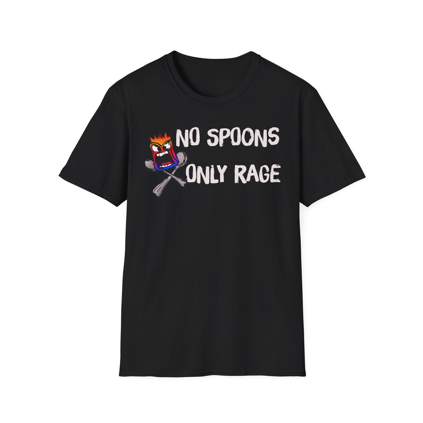 No Spoons Only Rage T-Shirt — Funny Rage Graphic Tee