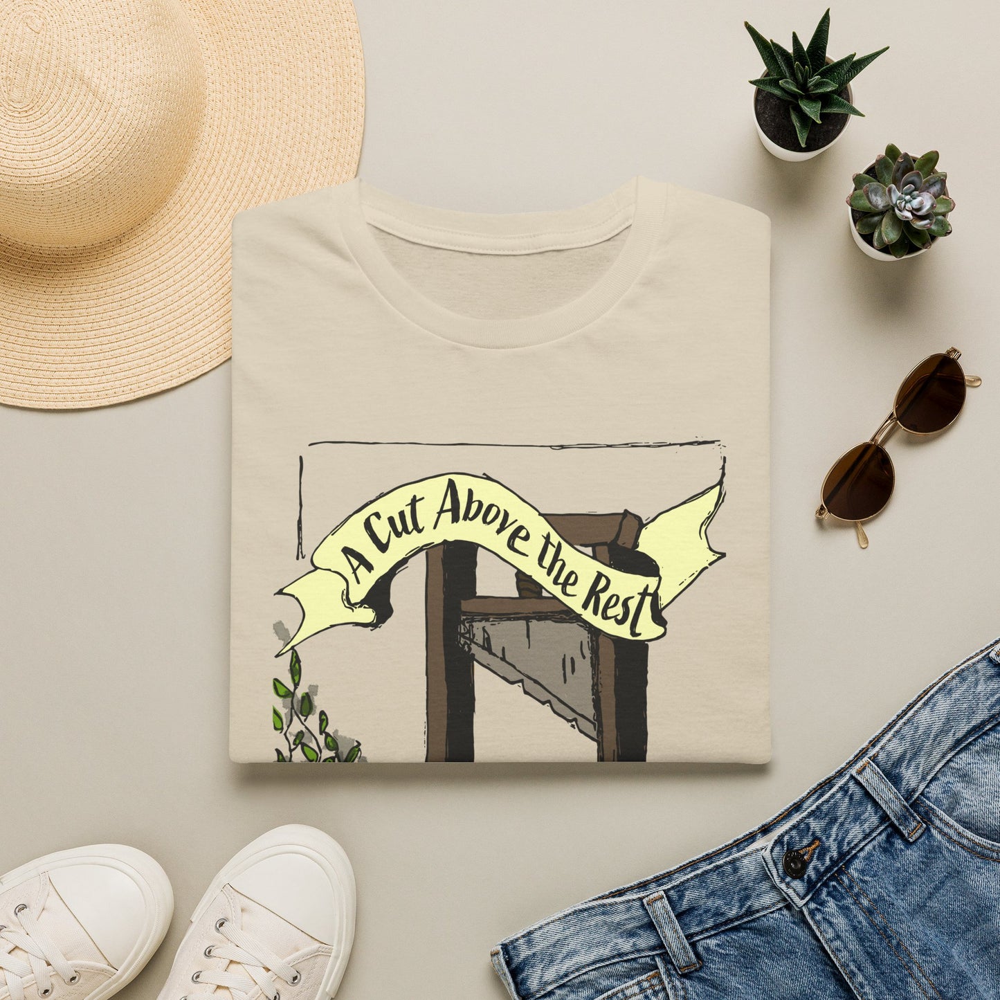 “A Cut Above the Rest” Guillotine Graphic Tee