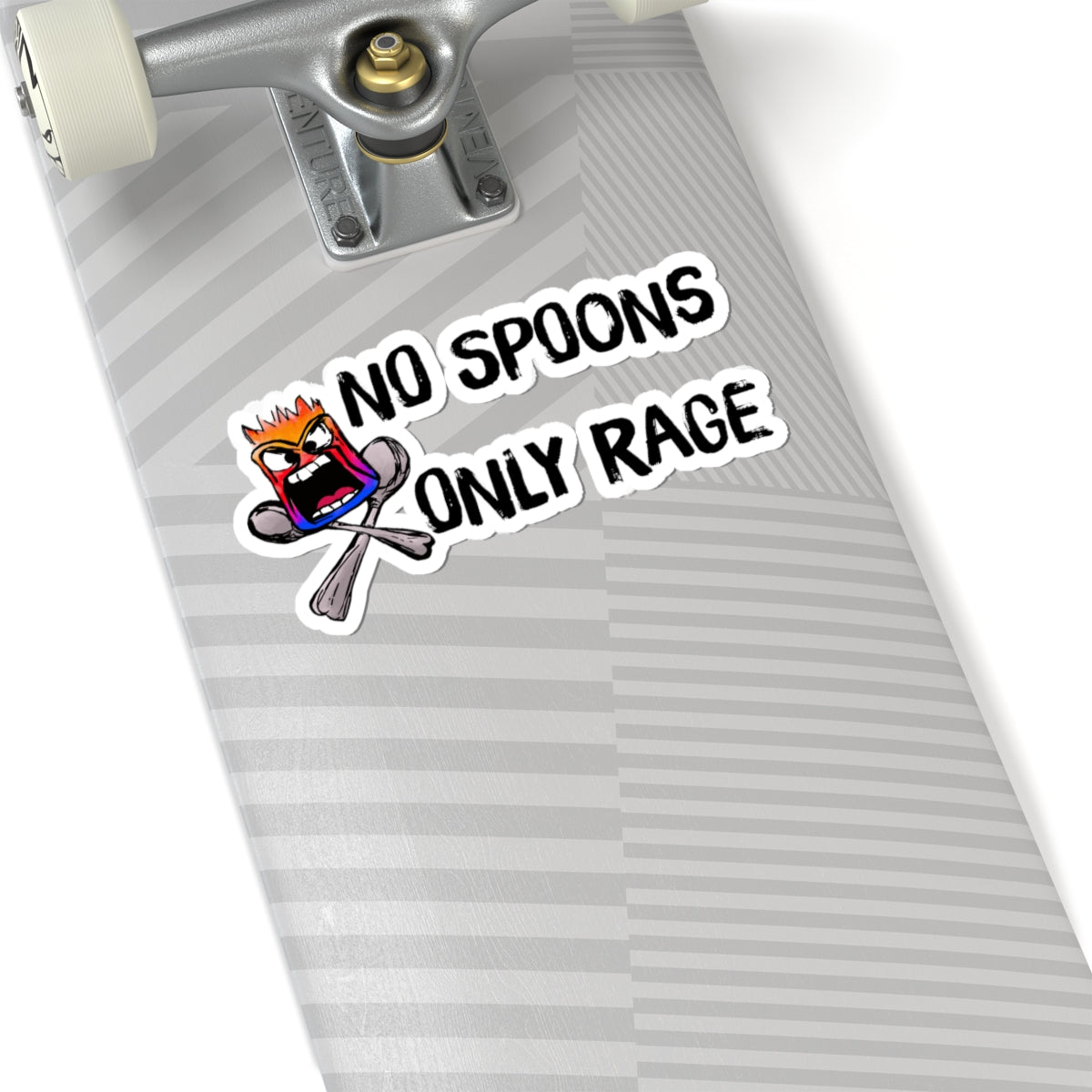 "No Spoons, Only Rage" Angry Sticker Design