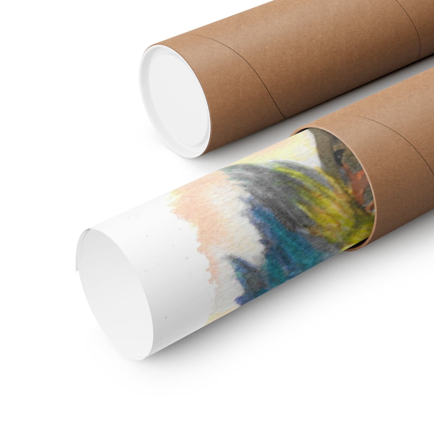Kingfisher Watercolor Poster — Matte Vertical Bird Print for Nature Lovers