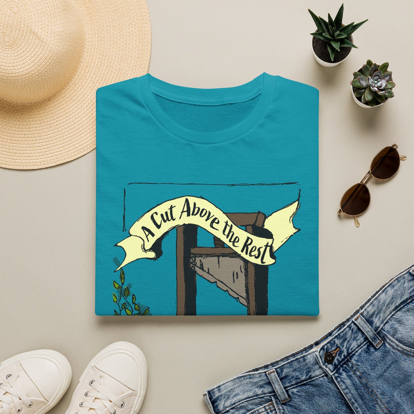“A Cut Above the Rest” Guillotine Graphic Tee