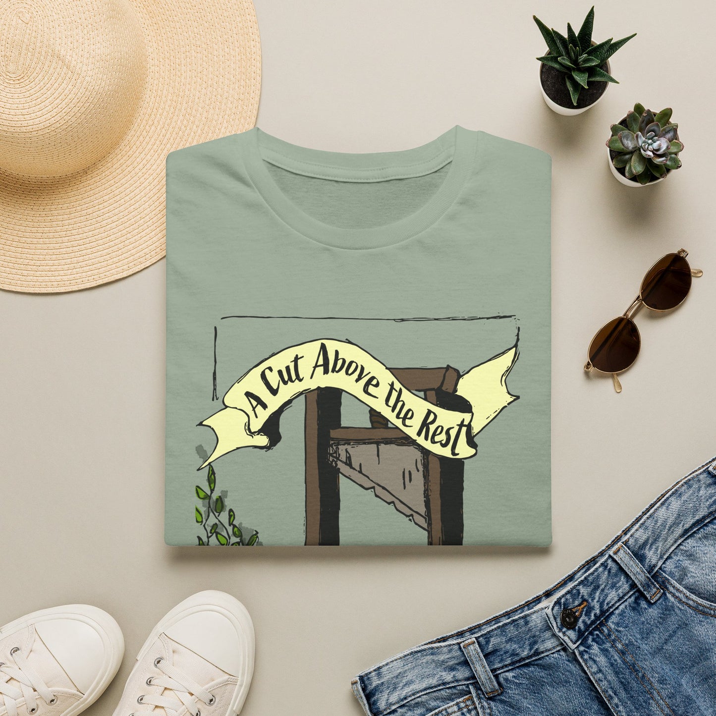 “A Cut Above the Rest” Guillotine Graphic Tee