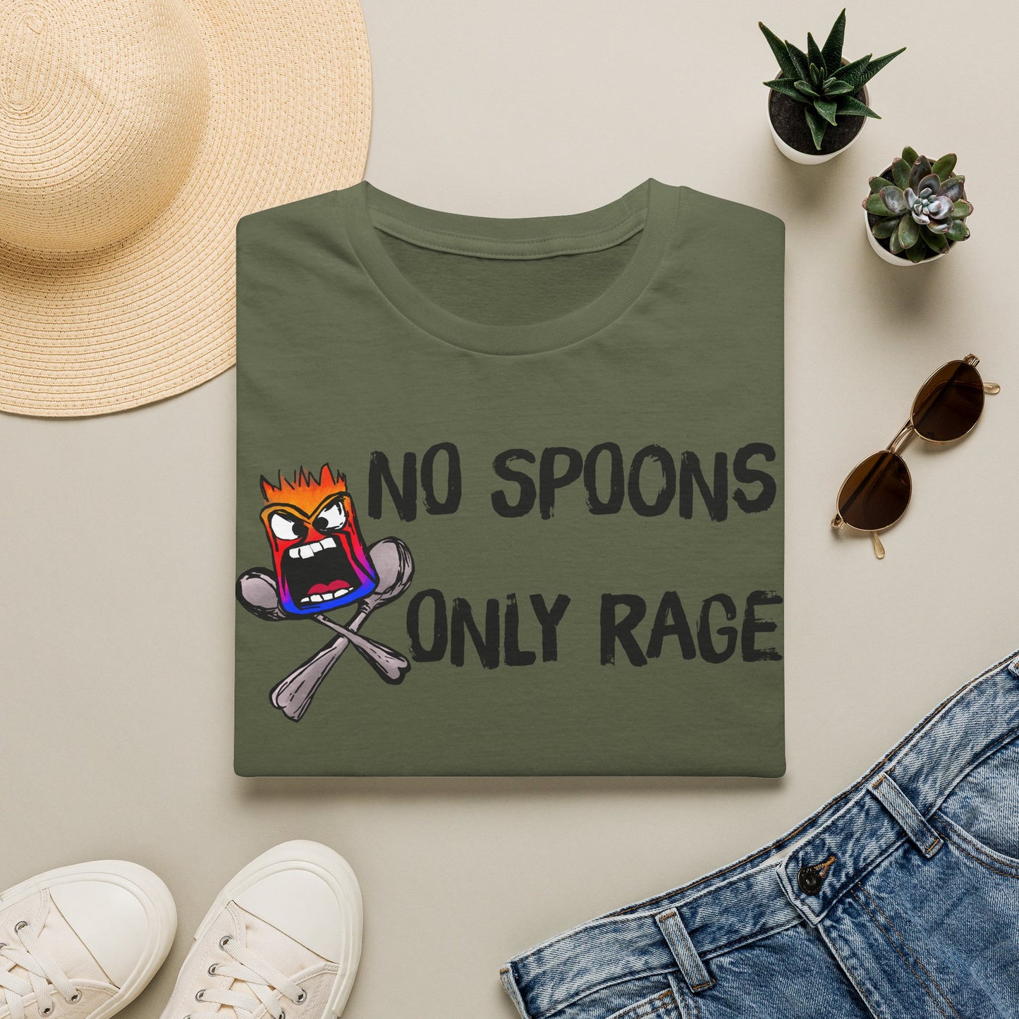 No Spoons Only Rage T-Shirt — Funny Rage Graphic Tee
