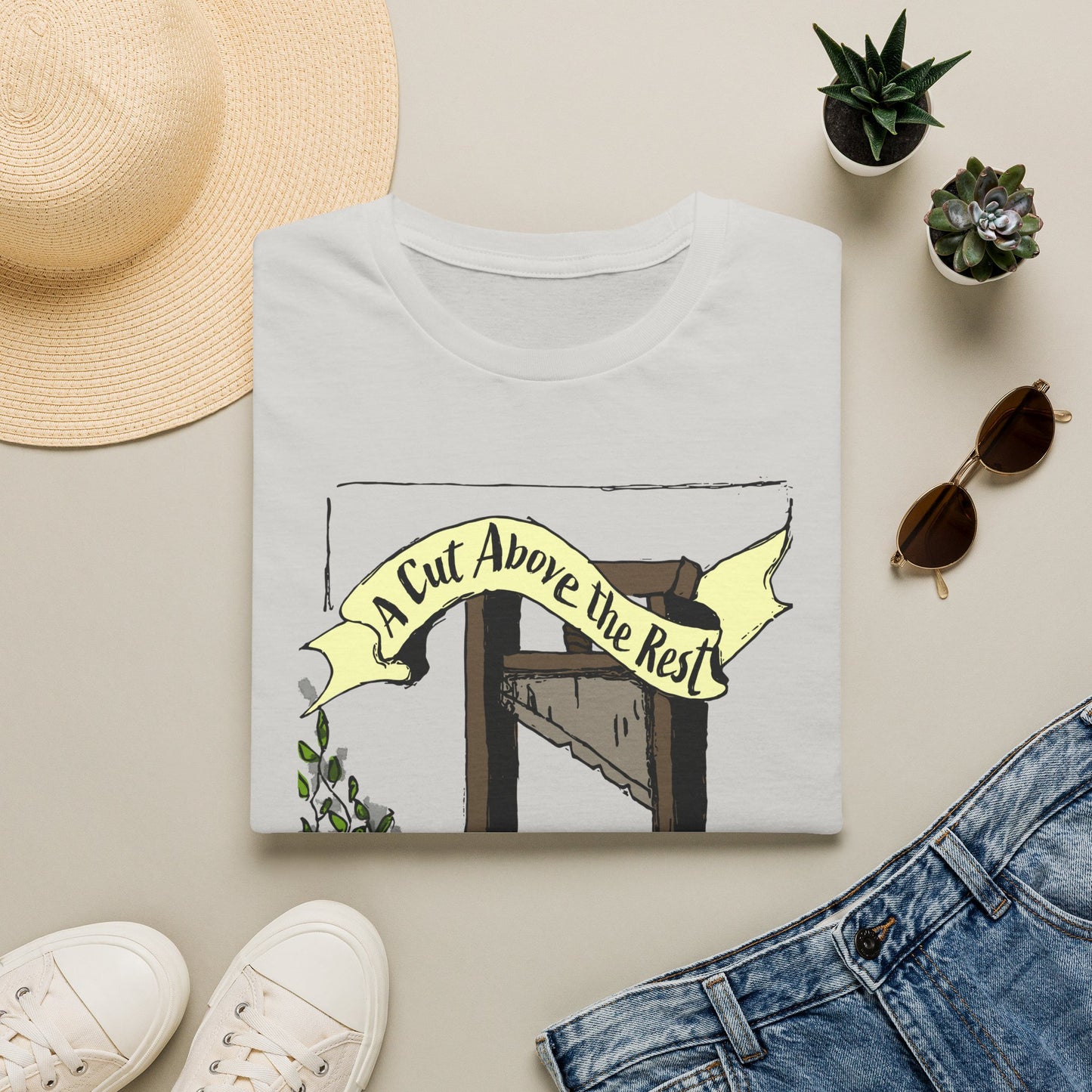 “A Cut Above the Rest” Guillotine Graphic Tee