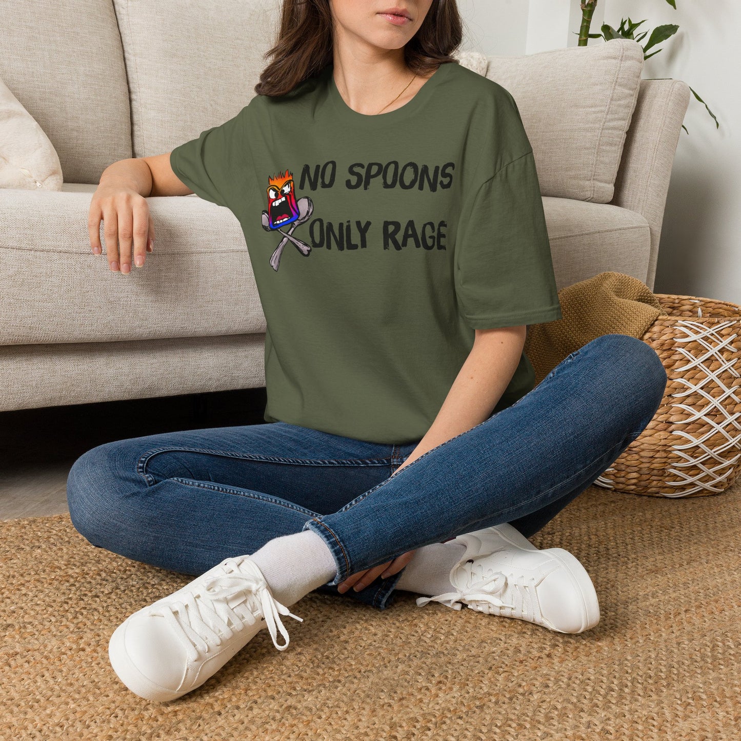 No Spoons Only Rage T-Shirt — Funny Rage Graphic Tee