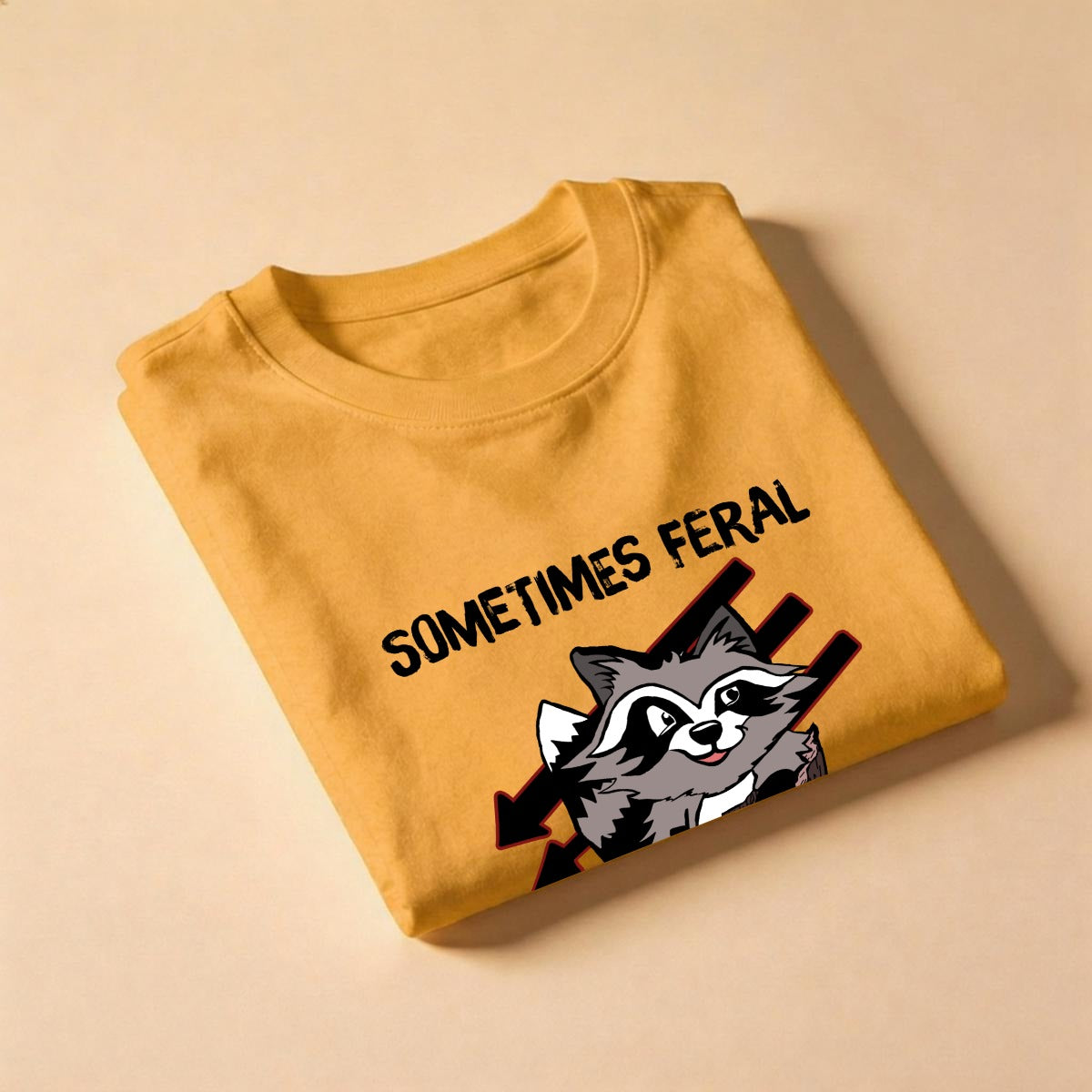 Sometimes Feral, Always Anti-Fascist T-shirt | Gildan 5000 Double DTG