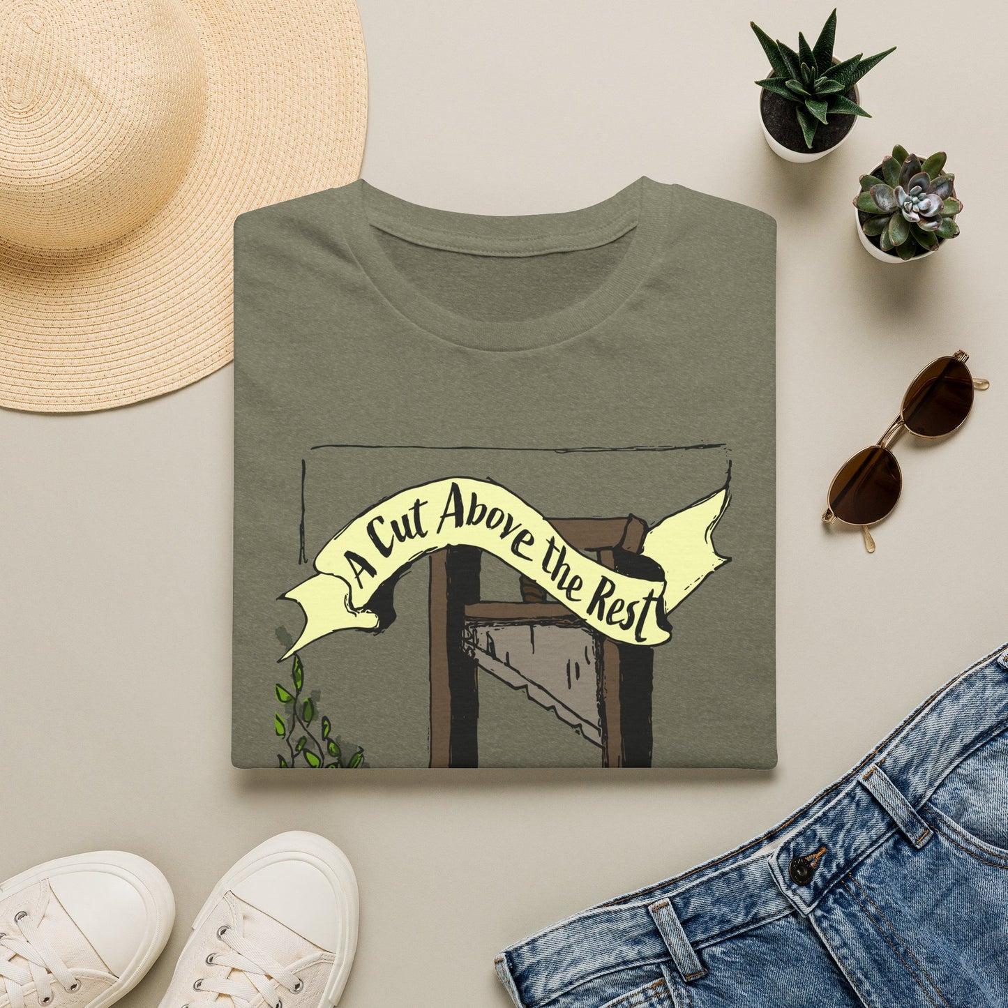“A Cut Above the Rest” Guillotine Graphic Tee