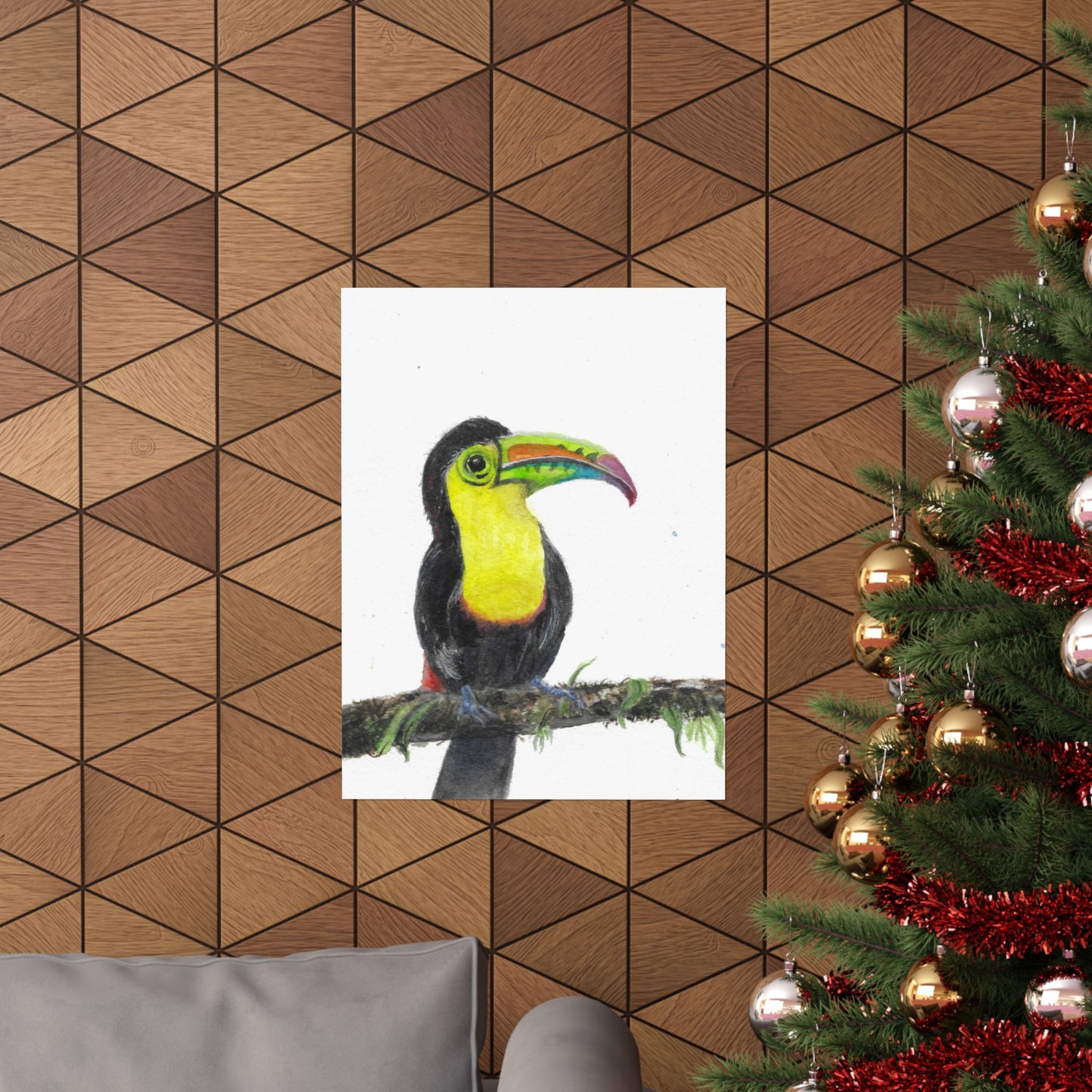 Toucan Art Poster | Colorful Tropical Bird Matte Print