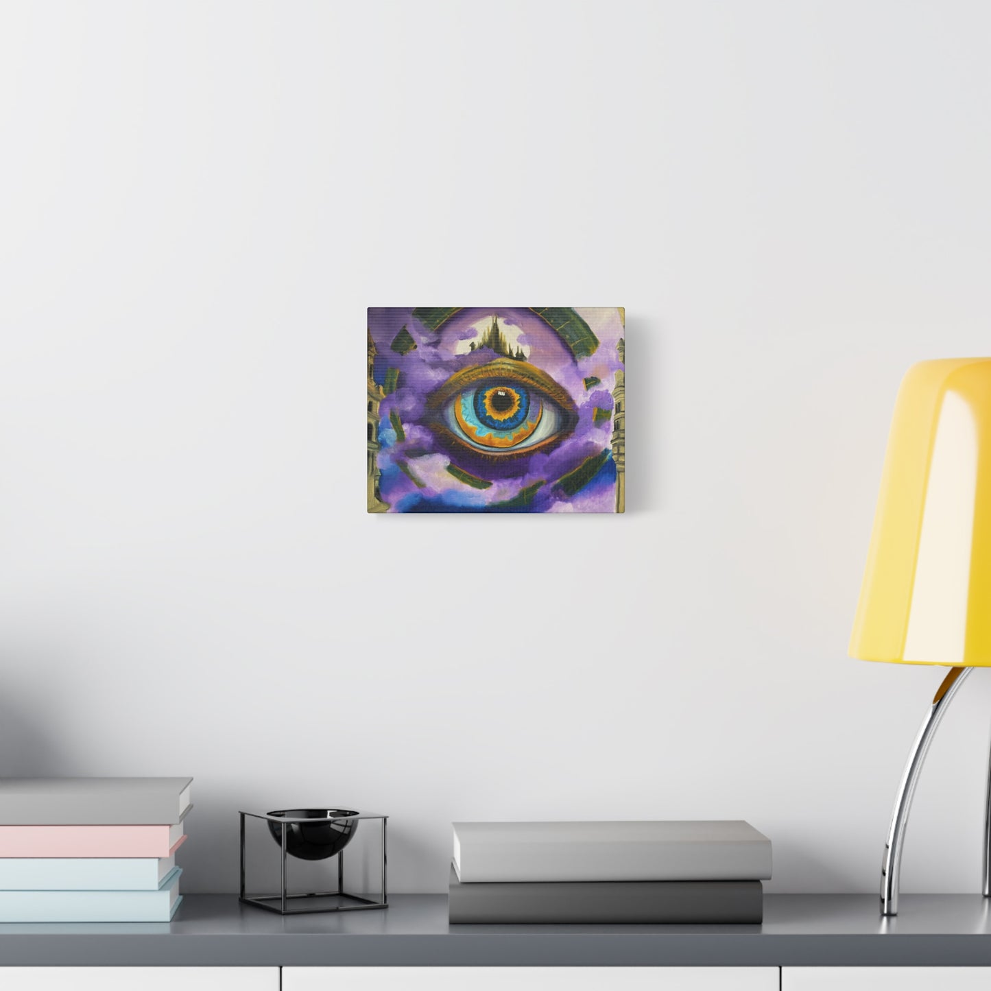 Surreal Eye Canvas Art — Mystical Purple Vision Matte Stretched Canvas